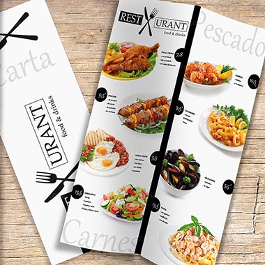 dise&ntilde;o de cartas de menu